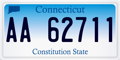 CT license plate AA62711