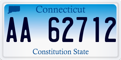 CT license plate AA62712