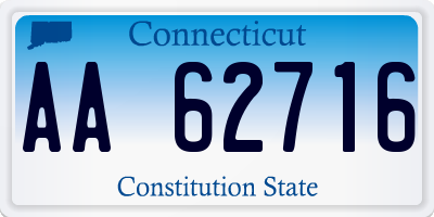 CT license plate AA62716