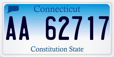 CT license plate AA62717