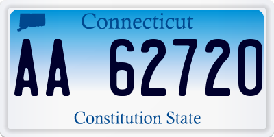 CT license plate AA62720