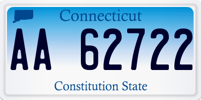 CT license plate AA62722