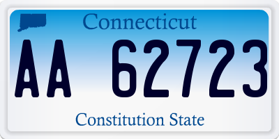 CT license plate AA62723