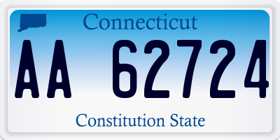 CT license plate AA62724