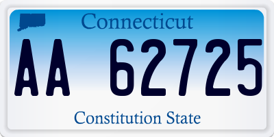 CT license plate AA62725