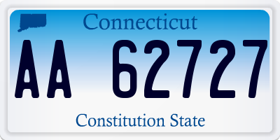CT license plate AA62727