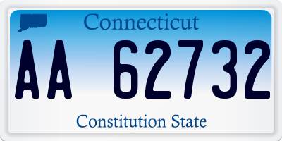 CT license plate AA62732