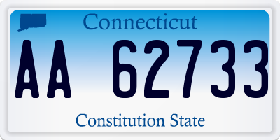 CT license plate AA62733