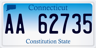CT license plate AA62735