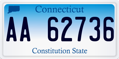 CT license plate AA62736