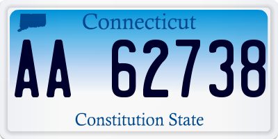 CT license plate AA62738