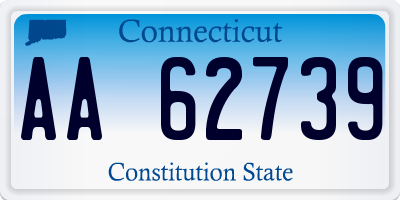 CT license plate AA62739