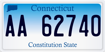 CT license plate AA62740