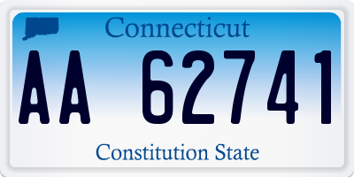 CT license plate AA62741