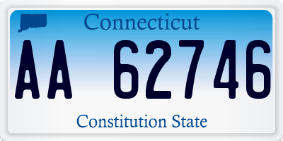 CT license plate AA62746