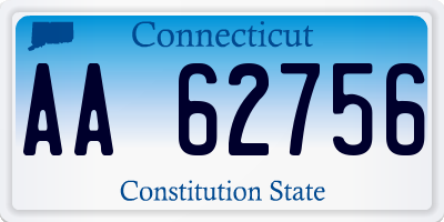 CT license plate AA62756