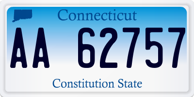 CT license plate AA62757