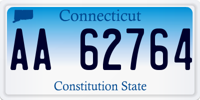 CT license plate AA62764