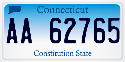 CT license plate AA62765