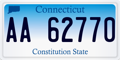 CT license plate AA62770