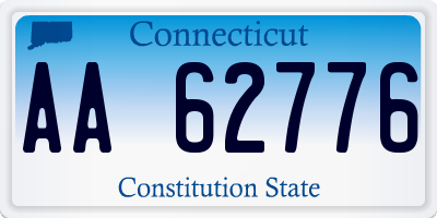 CT license plate AA62776