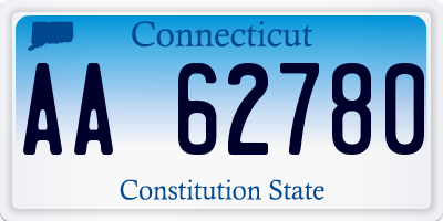 CT license plate AA62780