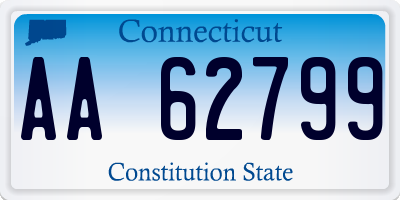CT license plate AA62799