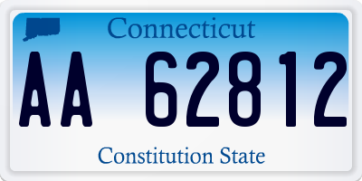 CT license plate AA62812