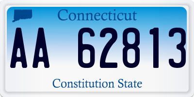 CT license plate AA62813