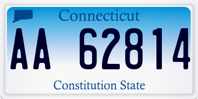 CT license plate AA62814