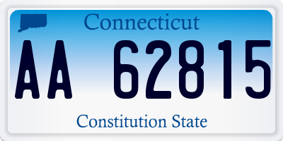 CT license plate AA62815