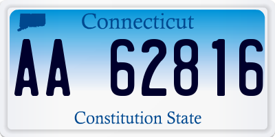 CT license plate AA62816