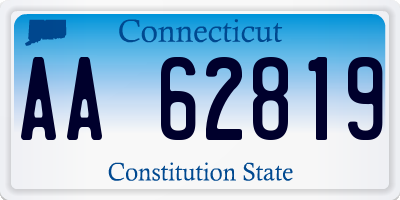 CT license plate AA62819