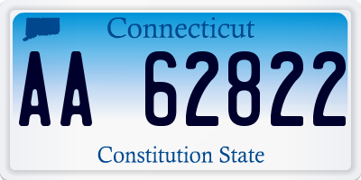 CT license plate AA62822