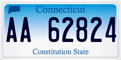 CT license plate AA62824