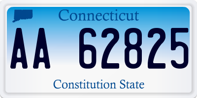 CT license plate AA62825