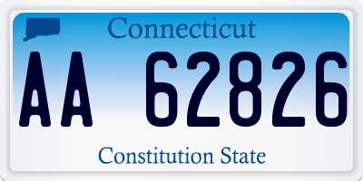 CT license plate AA62826