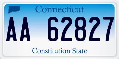 CT license plate AA62827