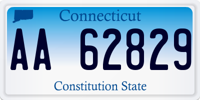 CT license plate AA62829