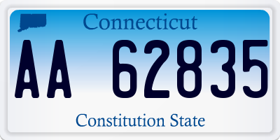 CT license plate AA62835