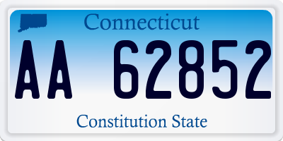 CT license plate AA62852