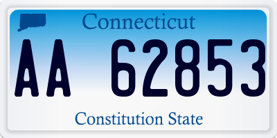 CT license plate AA62853