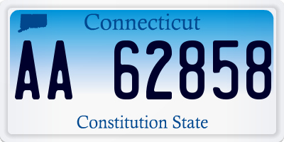 CT license plate AA62858