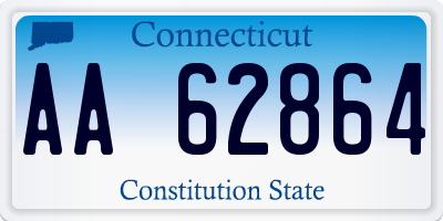 CT license plate AA62864