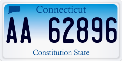 CT license plate AA62896