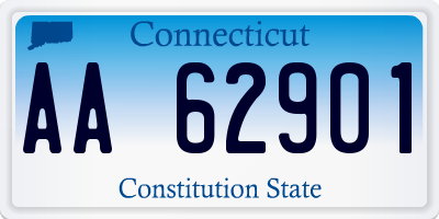 CT license plate AA62901