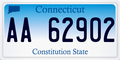 CT license plate AA62902