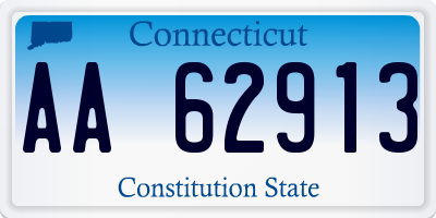 CT license plate AA62913