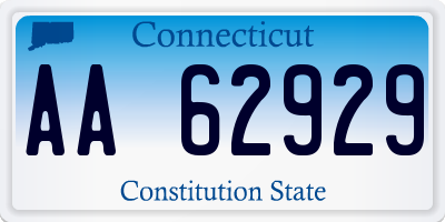 CT license plate AA62929