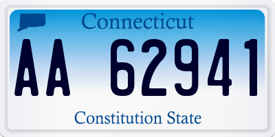 CT license plate AA62941